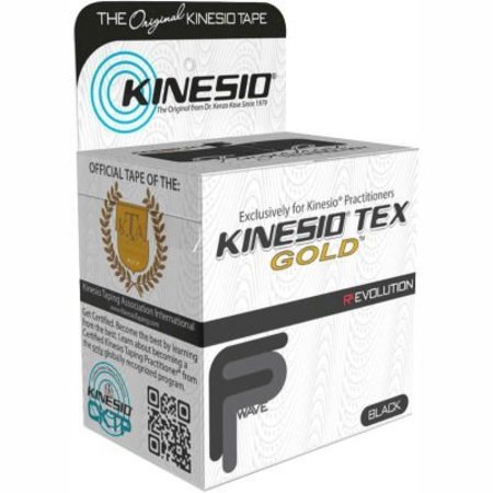 FABRICATION ENTERPRISES Kinesio® Tex Gold FP Kinesiology Tape, 2" x 5.5 yds, Black, 6 Rolls 24-4873-6